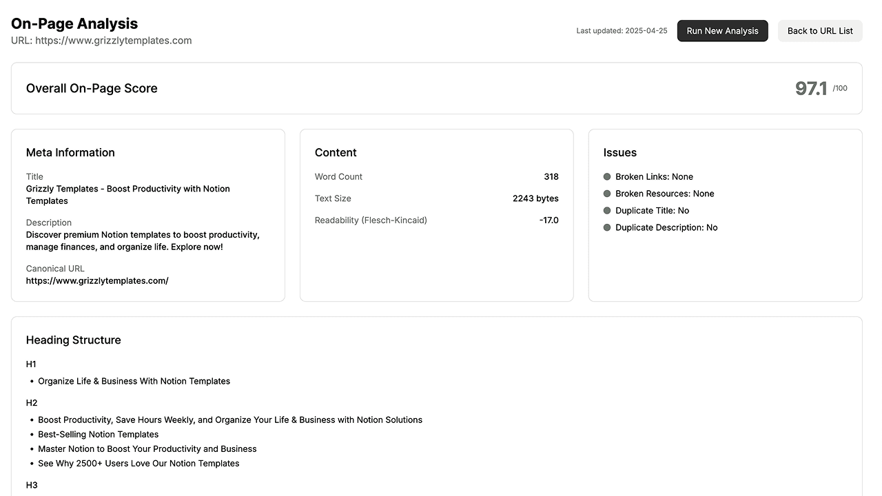 SEO audits preview